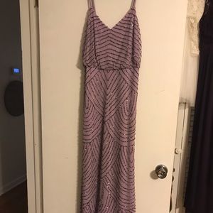 Adrianna Papell Art Deco purple dress